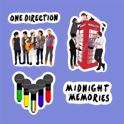 One Direction Stickers - Etsy