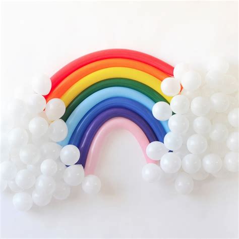 Over the Rainbow Balloon Backdrop | Rainbow theme party, Rainbow ...