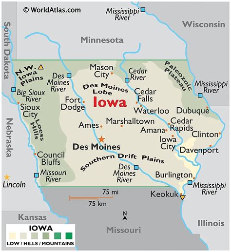 Map of Iowa Cities and Towns | Printable City Maps