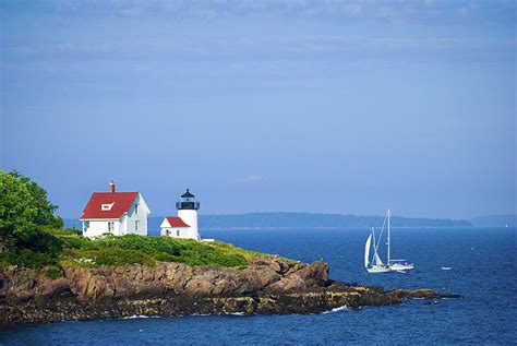 Lighthouse In Camden, Maine With Photograph by Gregobagel - Fine Art ...