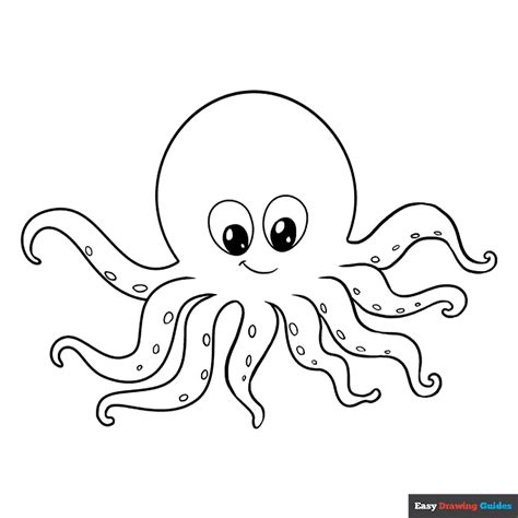 Octopus Coloring Page | Easy Drawing Guides