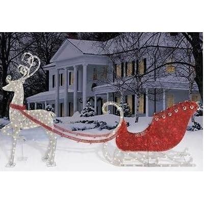 Amazon.com : Philips Lighted Reindeer & Sleigh Set Outdoor Christmas ...