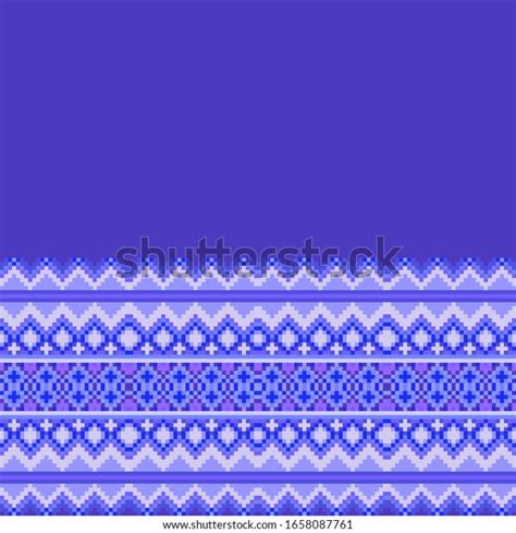 Vector Pixel Art Seamless Border Texture Stock Vector (Royalty Free ...