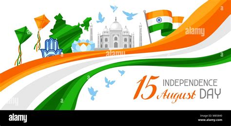 India Independence Day banner. Celebration 15 th of August Stock Vector ...