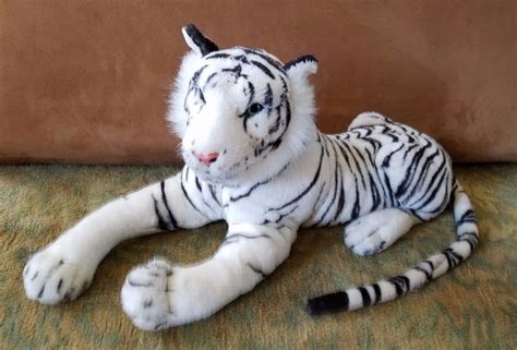 White HUGE Bengal Tiger Stuffed Animal Realistic 47" Plush toy Best ...