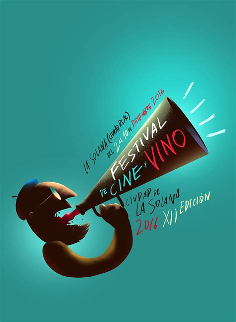 Concurso, diseño de cartel "Festival de Cine y Vino" :: Behance