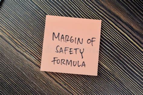 Concept of Margin of Safety Formula Write on Sticky Notes Isolated on Wooden Table Stock Photo ...