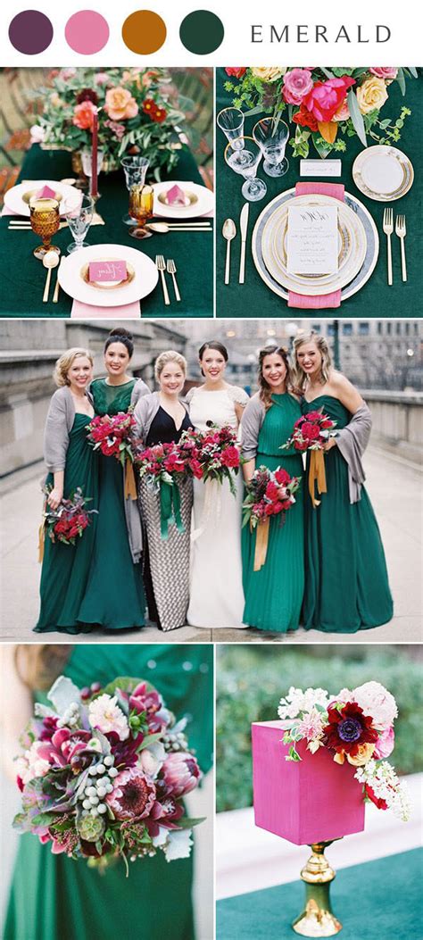 ️ 16 Dark Green & Emerald Wedding Color Palette Ideas 2024 | Colors for ...