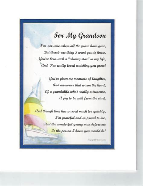 For My Grandson Poem Grandson Gift Grandson Present - Etsy