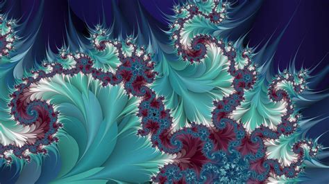 Blue Fractal Leaves Art HD Abstract Wallpapers | HD Wallpapers | ID #60881