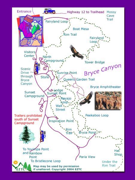 Bryce Canyon National Park Trails Map | Bryce canyon national park, Bryce canyon map, Bryce canyon