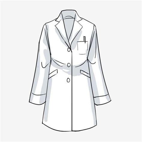 Lab Coat PNG Image, Drawing White Lab Coat, Drawing, White, Lab PNG ...