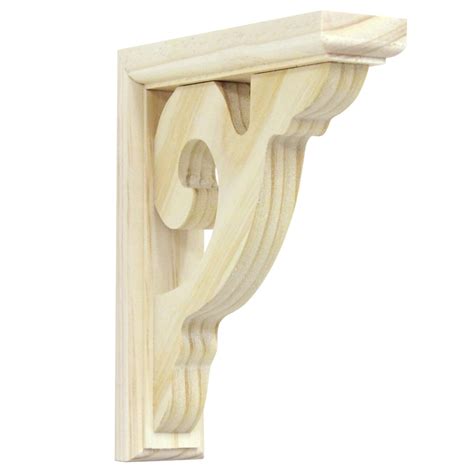 Shop Unfinished Interior Scroll Bracket Shelf Bracket at Lowes.com