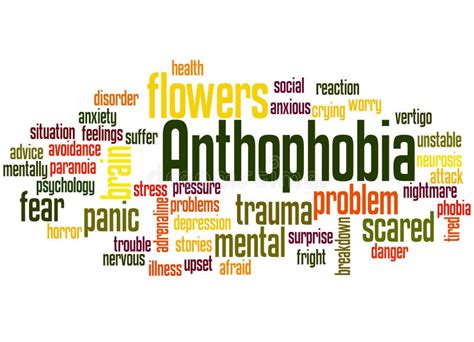 Anthophobia Fear of Flowers Word Cloud Concept 2 Stock Illustration - Illustration of attack ...