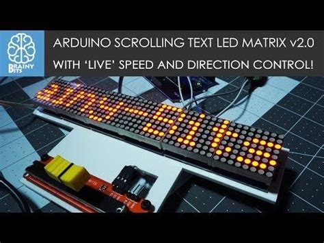 TUTORIAL MAX7219 LED matrix Arduino scrolling text with 'LIVE' speed ...