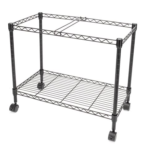 FantaDool Single Tier Heavy Duty Commercial Grade Utility Cart, Wire Rolling Cart with Handle ...