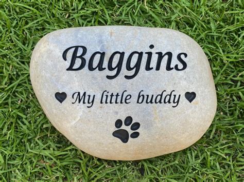 Pet Memorials - Personalized River Rock (Small)