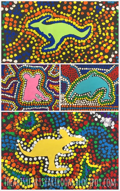 3rd Grade Australian Aboriginal Dot Art (2015) | Aboriginal dot art, 3rd grade art lesson ...