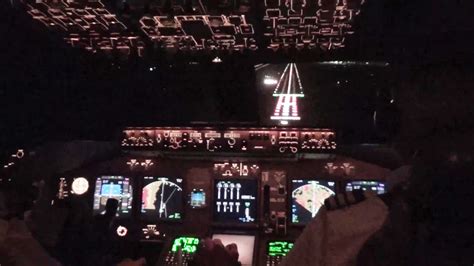 Boeing 747 Cockpit Night