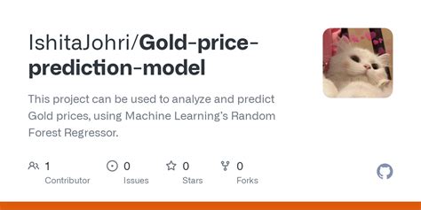 GitHub - IshitaJohri/Gold-price-prediction-model: This project can be used to analyze and ...