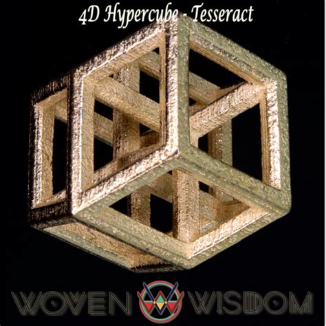 4D Hypercube - Tesseract - Woven Wisdom