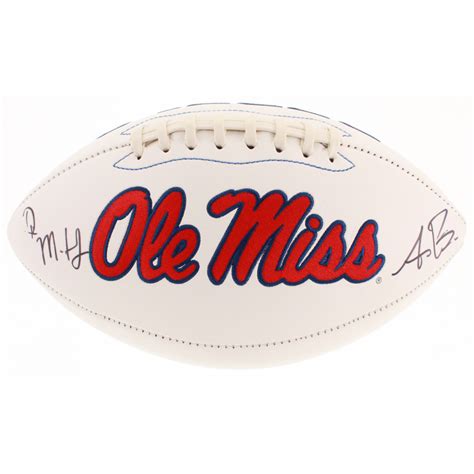 D.K. Metcalf & A.J. Brown Signed Ole Miss Rebels Logo Football (JSA COA) | Pristine Auction