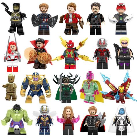 Marvel Avengers Infinity War Super Heroes Building Blocks Spider Iron ...