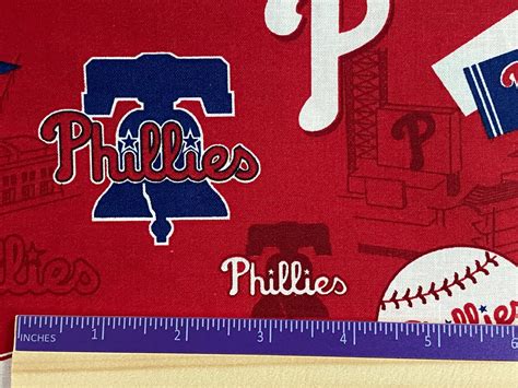 MLB Philadelphia Phillies Stadium Cotton Quilt Fabric 18x | Etsy