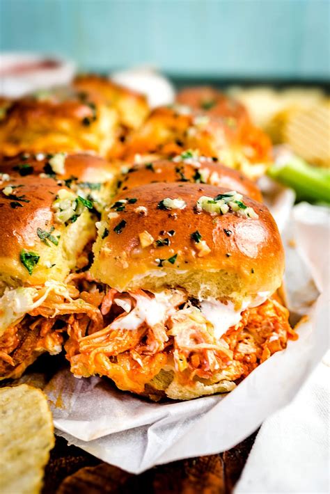 Easy Buffalo Chicken Sliders - Host The Toast