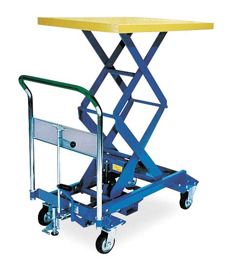 SOUTHWORTH, 770 lb Load Capacity, 35 3/4 in x 23 1/2 in Platform, Manual Mobile Scissor-Lift ...