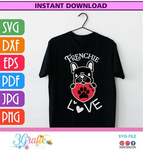 Frenchie Love - Frenchie SVG - 3Grafik