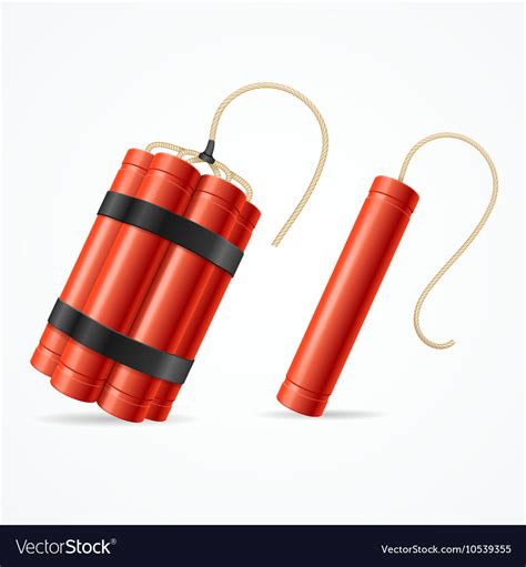 Detonate dynamite bomb set Royalty Free Vector Image