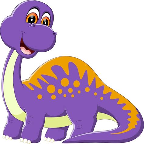 Cute dinosaur cartoon | Premium Vector