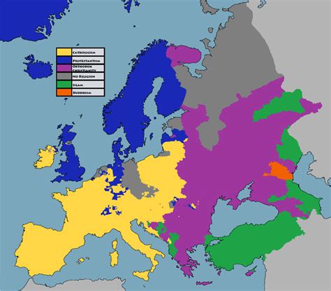 Religion in Europe - Vivid Maps