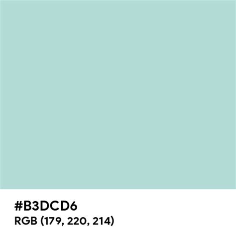 Mint Blue color hex code is #B3DCD6