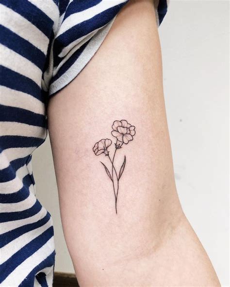 Pin by livy on yatted | Carnation tattoo, Marigold tattoo, Carnation ...