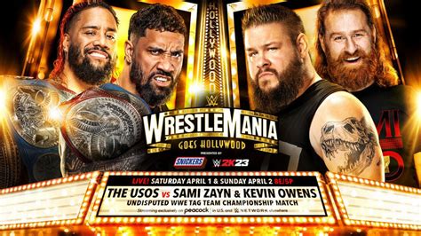 Reason Sami Zayn & Kevin Owens Vs The Usos Was WrestleMania 39 Night 1 ...