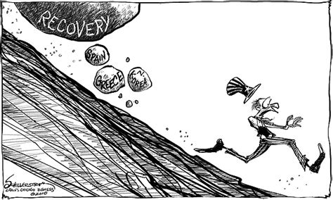 Editorial cartoon: Recovery landslide | Crain's Chicago Business