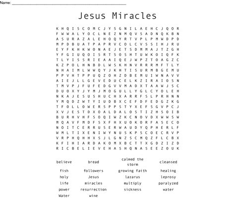 Printable Worksheets Miracles Jesus - Lexia's Blog