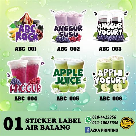 STICKER AIR BALANG A4 | A3 | AIR BALANG | STICKER BALANG KALIS AIR (1) | Shopee Malaysia