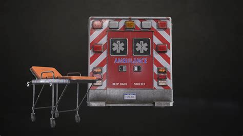 Ambulance Type 3 - Low Poly - FlippedNormals