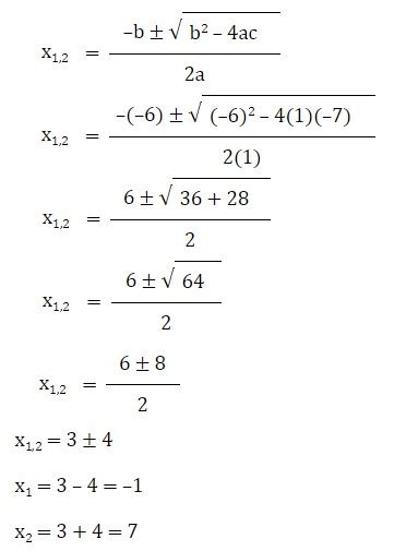 Persamaan Kuadrat Dengan Rumus Abc 2X2+7X-5=0