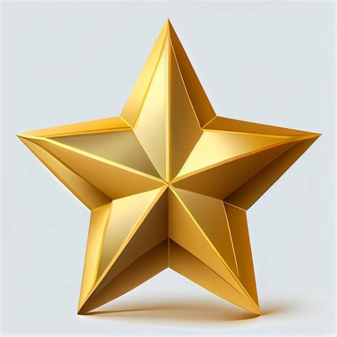 Premium Photo | Abstract gold star illustration with isolated background