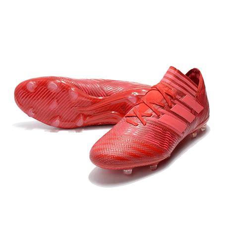 adidas Men's Nemeziz Messi 17.1 FG Soccer Boots Red Pink