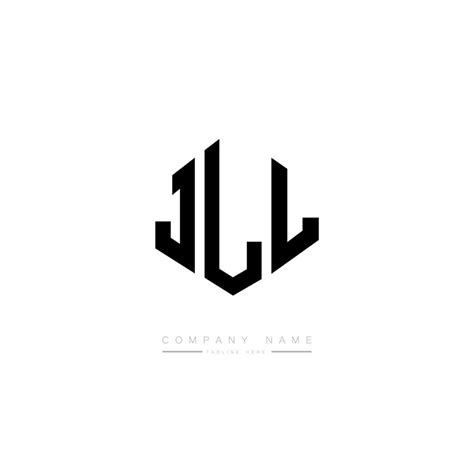 JLL letter logo design with polygon shape. JLL polygon and cube shape ...