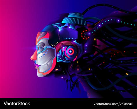 Powerful ai technology Royalty Free Vector Image