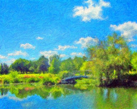 Summer Day In The Park Painting Free Stock Photo - Public Domain Pictures