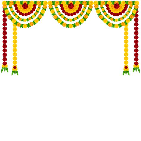 Toran Marigold Flowers Decorative For Hindu Festival India Vector, Marigold Flowers, Marigold ...