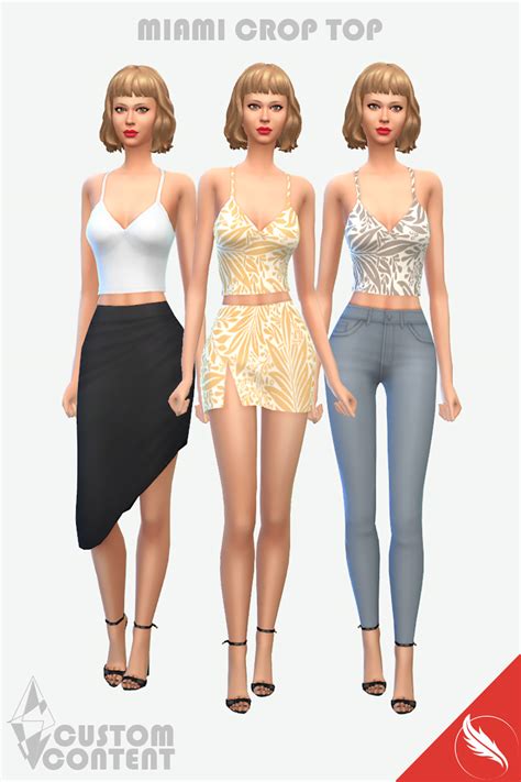 The Sims 4 Crop Top CC - Miami Crop Top