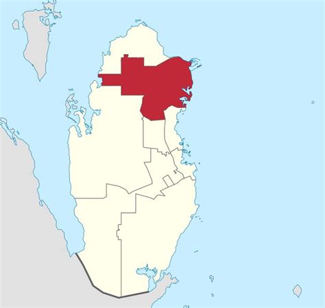 Map of Qatar with Al Khor highlighted | Map, Al khor, Diagram